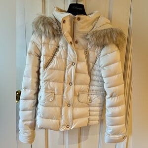 XS Zara TRF Line Hooded Puffer Coat with Brass Fittings